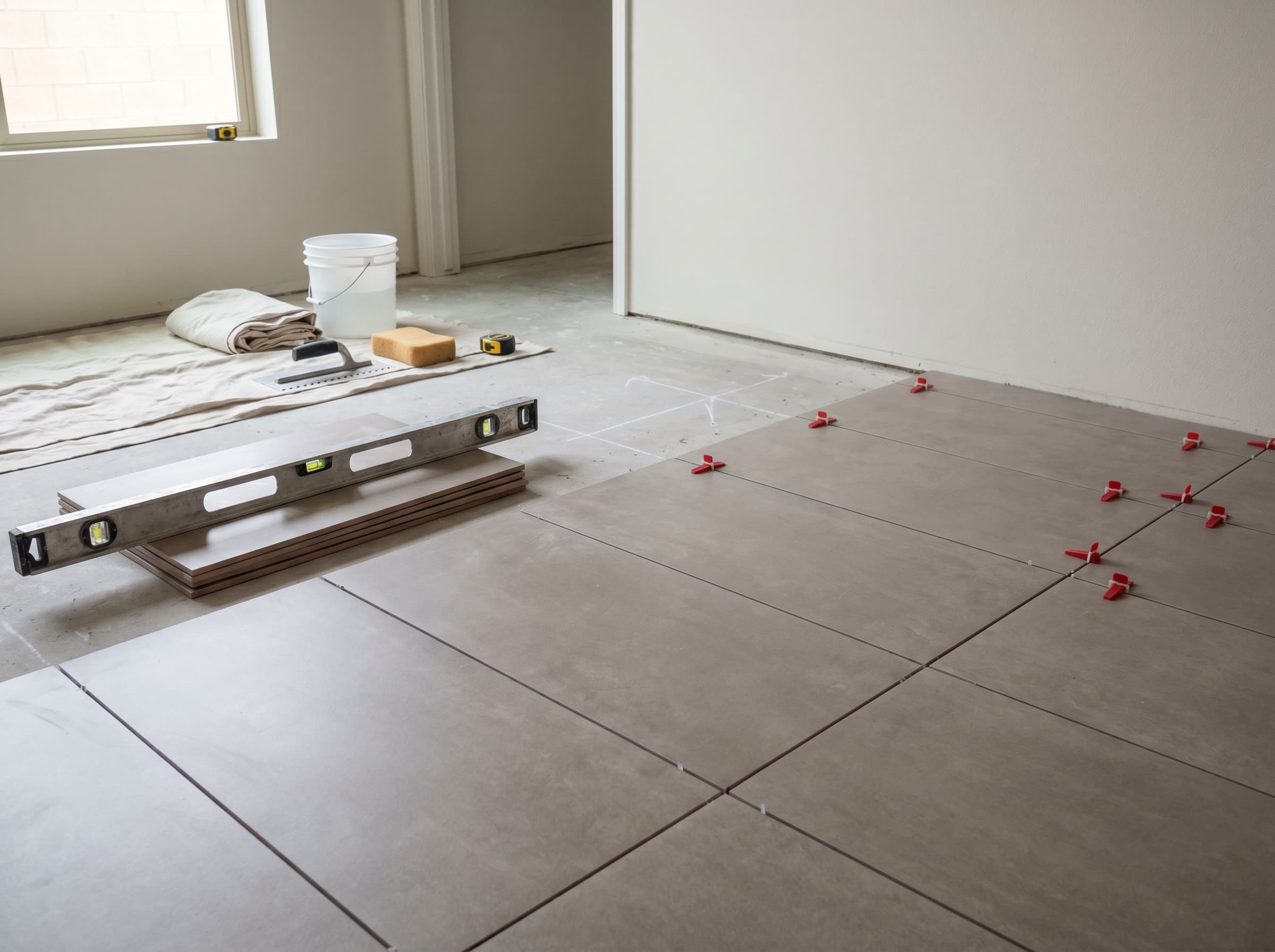 SC Tile & Surfaces crew on a San Diego County job site