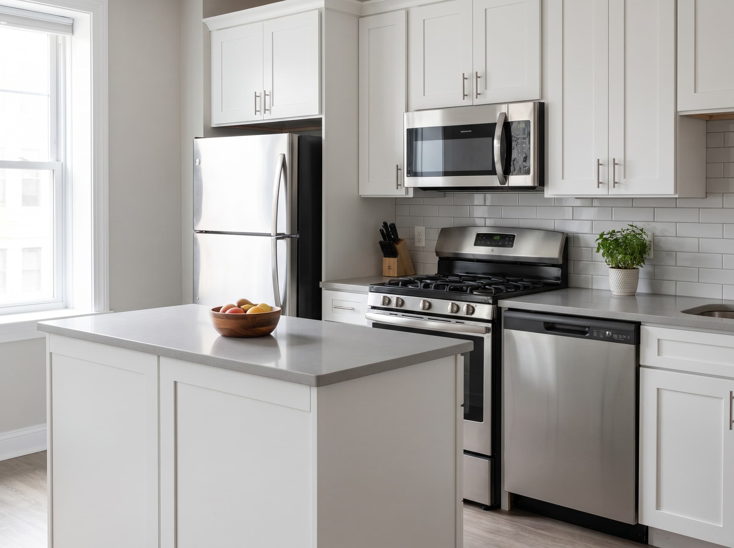 Apartment complex tile and countertop installation