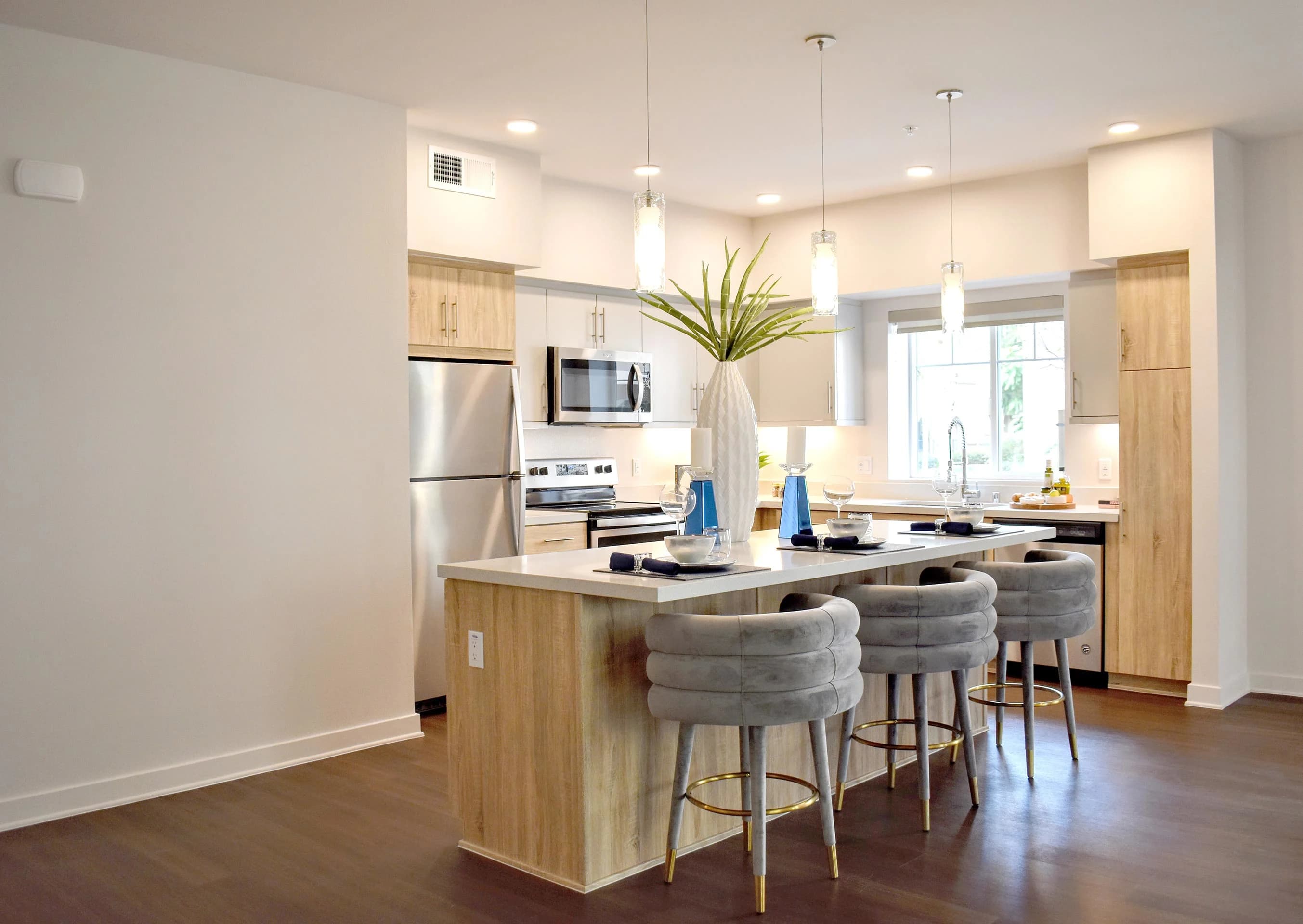 Garden Communities interior, finished unit with tile and surface work